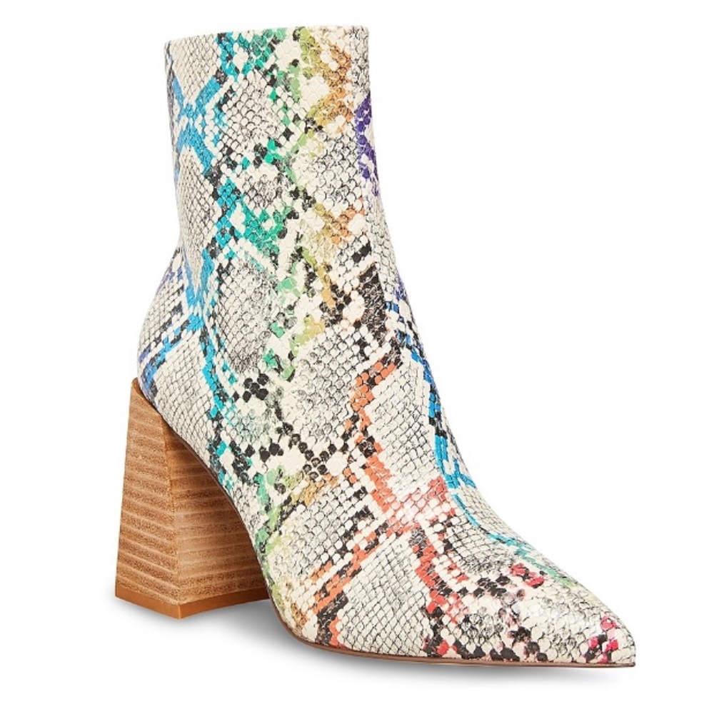 BRAND NEW Steve Madden | Envied Booties | Size 6 | Rainbow Snakeskin